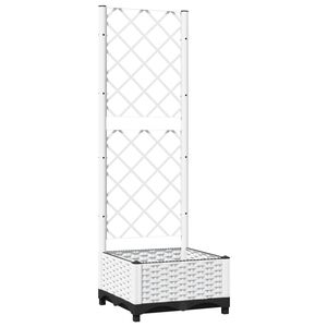vidaXL feh&eacute;r polipropil&eacute;n r&aacute;csos kerti &uuml;ltetől&aacute;da 40 x 40 x 121,5 cm