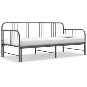 vidaXL szr&uuml;ke f&eacute;m kih&uacute;zhat&oacute; kanap&eacute;&aacute;gy-keret 90 x 200 cm