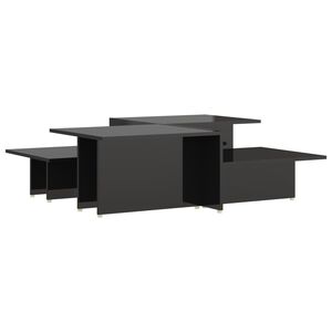 vidaXL 2 db magasf&eacute;nyű fekete szerelt fa doh&aacute;nyz&oacute;asztal 111,5x50x33 cm
