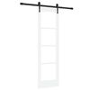 vidaXL Cs&uacute;sz&oacute; ajt&oacute; ORKDAL 61 x 198,5 cm T&ouml;m&ouml;r fenyőfa &eacute;s &uuml;veg Feh&eacute;r