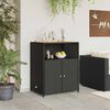 vidaXL Cabinet Fekete 70 x 50 x 87 cm Poli&eacute;szter &eacute;s Roly Rattan