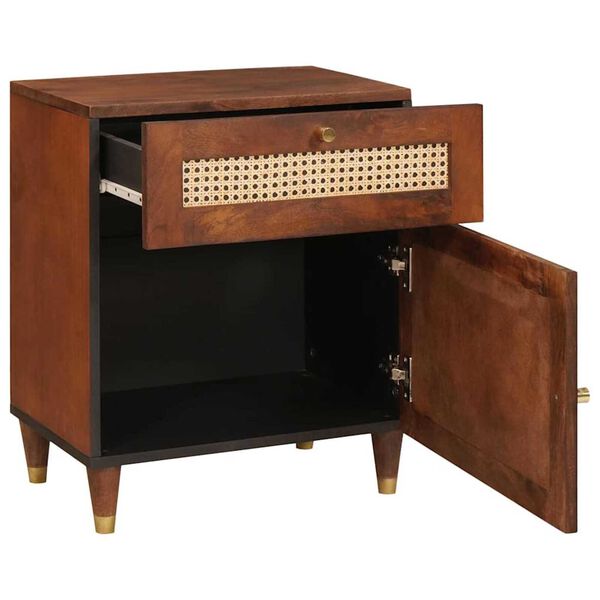 vidaXL &Eacute;jjeliszekr&eacute;nyek fi&oacute;kkal 50 x 33 x 60 cm T&ouml;m&ouml;r Mang&oacute;f&aacute;t