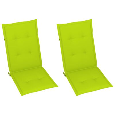 vidaXL 2 db dönthető tömör akácfa kerti szék párnákkal