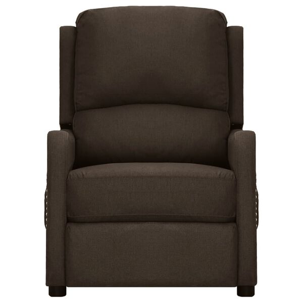 vidaXL s&ouml;t&eacute;tbarna sz&ouml;vet fel&aacute;ll&aacute;st seg&iacute;tő massz&aacute;zsfotel