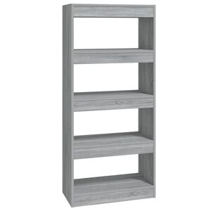 vidaXL sz&uuml;rke sonoma sz&iacute;nű fa k&ouml;nyvszekr&eacute;ny/t&eacute;relv&aacute;laszt&oacute; 60x30x135 cm