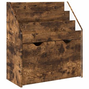 vidaXL Gyerek K&ouml;nyvespolc F&uuml;st&ouml;lt t&ouml;lgy 60 x 29,5 x 69 cm Szerelt Fa
