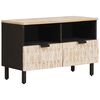 vidaXL TV szekr&eacute;ny Feh&eacute;r mosott fel&uuml;let 70 x 33 x 46 cm T&ouml;m&ouml;r Mang&oacute;f&aacute;t