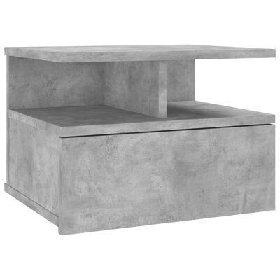 vidaXL betonszürke forgácslap úszó éjjeliszekrény 40 x 31 x 27 cm
