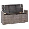 vidaXL T&aacute;rol&oacute;pad p&aacute;rn&aacute;val t&aacute;rol&oacute;val Sz&uuml;rke 110 x 40 x 50 cm Rattan