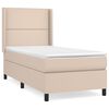 vidaXL cappuccino sz&iacute;nű műbőr rug&oacute;s &aacute;gy matraccal 80 x 200 cm