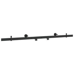 vidaXL Tol&oacute;ajt&oacute; vasalat k&eacute;szlet 152,4 cm Ac&eacute;l Fekete