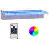 vidaXL rozsdamentes ac&eacute;l v&iacute;zes&eacute;skifoly&oacute; RGB LED-ekkel 45 cm