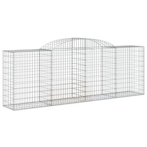 vidaXL &iacute;ves horganyzott vas gabion kos&aacute;r 300 x 50 x 100/120 cm