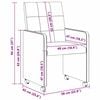 vidaXL Kerekes &Eacute;tkező Sz&eacute;kek 2 pcs Kr&eacute;m 58 x 65 x 94 cm sz&ouml;vet