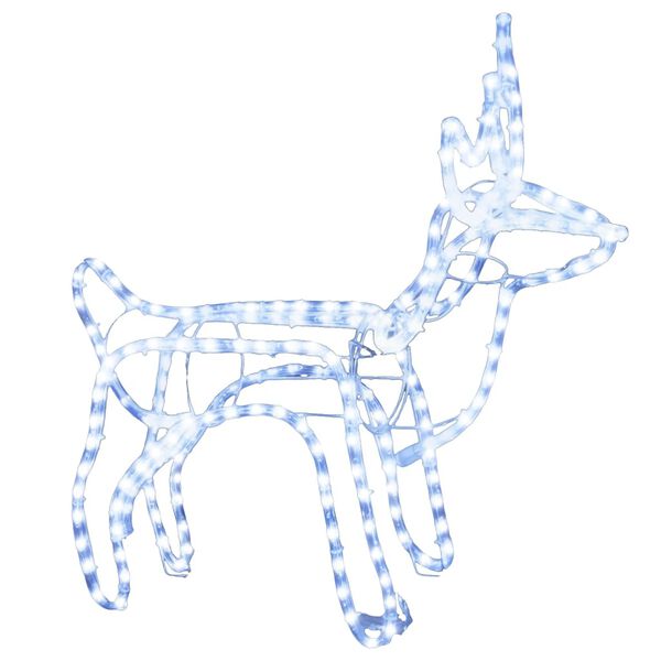 vidaXL hideg feh&eacute;r kar&aacute;csonyi r&eacute;nszarvas figura 60 x 30 x 60 cm