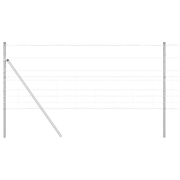 vidaXL Ker&iacute;t&eacute;soszlop Galvaniz&aacute;lt 100 x 1 m Ac&eacute;l