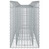 vidaXL Gabion emelt &aacute;gy 2 pcs Ez&uuml;st 200 x 50 x 80 cm Horganyzott ac&eacute;l