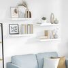 vidaXL 4 db magasf&eacute;nyű feh&eacute;r MDF lebegő fali polc 60 x 23,5 x 3,8 cm