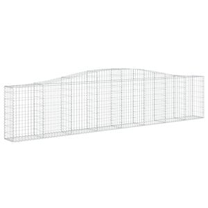 vidaXL &iacute;ves horganyzott vas gabion kos&aacute;r 400x30x80/100 cm