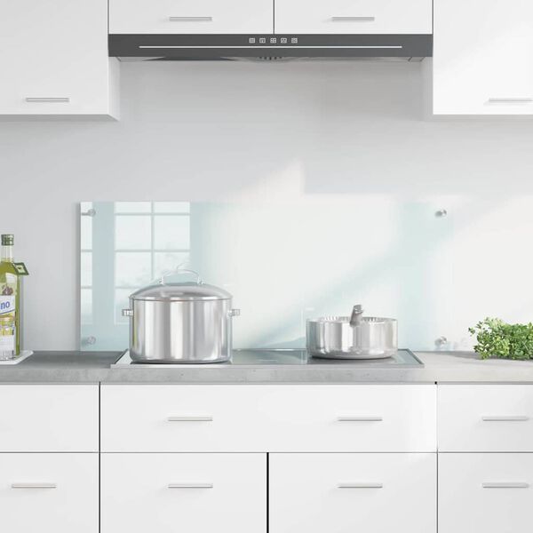 vidaXL Konyhai splashback Fehér 100 x 40 cm edzett üveg