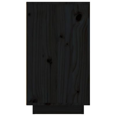 vidaXL fekete tömör fenyőfa borszekrény 23 x 34 x 61 cm