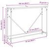 vidaXL Konzolasztal &Ouml;reg fa 102 x 23 x 75 cm Faanyag