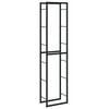 vidaXL tűzifa &aacute;llv&aacute;ny Fekete 50x30x209 cm ac&eacute;l