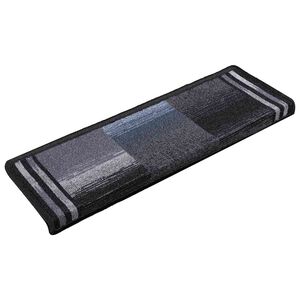 vidaXL 5 db fekete &eacute;s sz&uuml;rke &ouml;ntapad&oacute; l&eacute;pcsőszőnyeg 65x21x4 cm