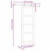 vidaXL Cs&uacute;sz&oacute; ajt&oacute; ORKDAL Barna 73,5 x 198,5 cm T&ouml;m&ouml;r fenyőfa