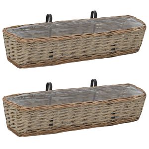 vidaXL 2 db fonott vir&aacute;gtart&oacute; PE b&eacute;l&eacute;ssel 80 cm