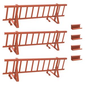 vidaXL Tető havaz&aacute;sv&eacute;dő Piros 300 x 29,5 x 34,5 cm Ac&eacute;l