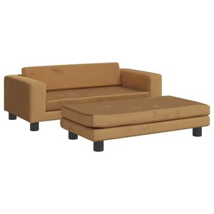 vidaXL barna gyerek b&aacute;rsonykanap&eacute; l&aacute;bzs&aacute;mollyal 100x50x30 cm