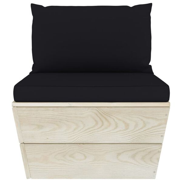 vidaXL impregnált lucfenyő kerti raklap középső kanapé párnákkal