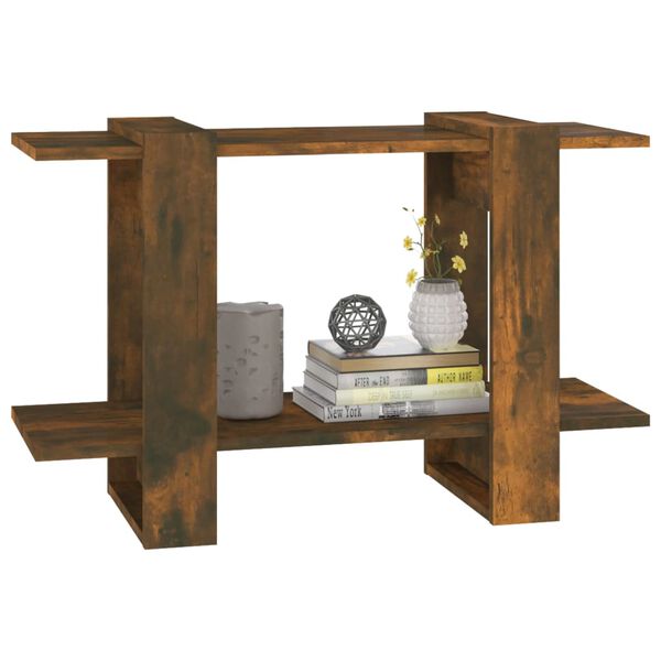 vidaXL füstös tölgy színű könyvszekrény/térelválasztó 80 x 30 x 51 cm