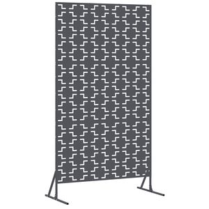 vidaXL Mag&aacute;nszf&eacute;ra K&eacute;pernyő 100 x 50 x 180 cm Ac&eacute;l Antracitsz&uuml;rke
