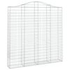 vidaXL &iacute;ves horganyzott vas gabion kos&aacute;r 200x30x200/220 cm
