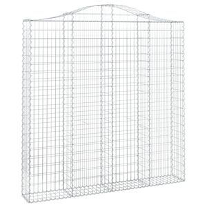 vidaXL &iacute;ves horganyzott vas gabion kos&aacute;r 200x30x200/220 cm