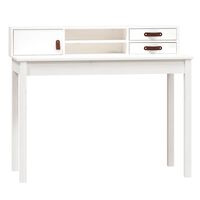 vidaXL fehér tömör fenyőfa íróasztal 110 x 50 x 93 cm