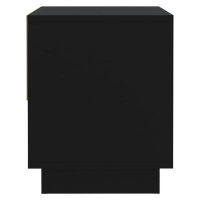 vidaXL 2 db fekete forgácslap éjjeliszekrény 45 x 34 x 44 cm