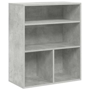 vidaXL k&ouml;nyvszekr&eacute;ny betonsz&uuml;rke 60x30x71,5 cm szerelt fa