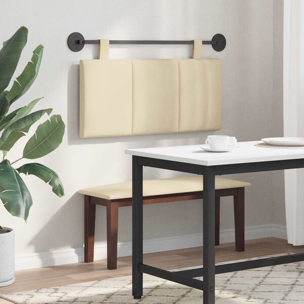 vidaXL Fali Fejt&aacute;mla Falra szerelhető Kr&eacute;m 90 x 55 x 5 cm sz&ouml;vet