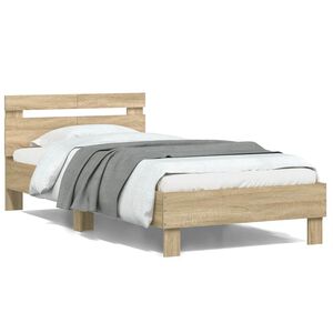 vidaXL sonoma t&ouml;lgy sz&iacute;nű fejt&aacute;ml&aacute;s &aacute;gykeret matrac n&eacute;lk&uuml;l 100x200 cm