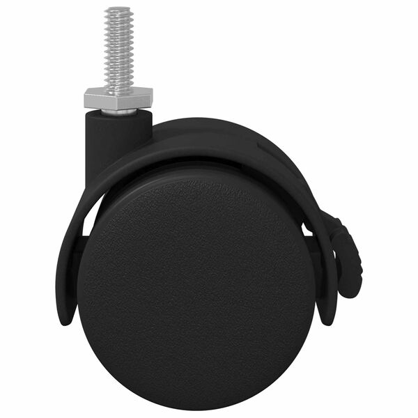 vidaXL Kerekek 2 pcs Fekete &eacute;s Ez&uuml;st 40,1 x 40,1 x 37,8 mm Vas &eacute;s PP