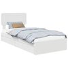 vidaXL T&aacute;rol&oacute;s &Aacute;gy fi&oacute;kkal fejt&aacute;ml&aacute;val Feh&eacute;r 90 x 190 cm Szerelt Fa