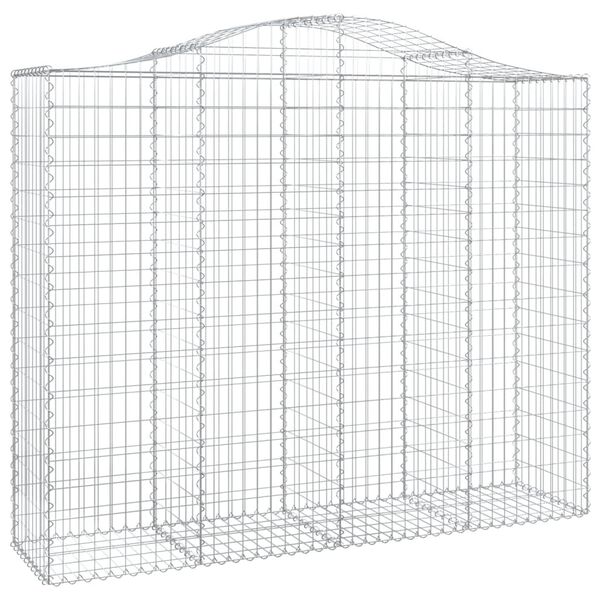 vidaXL 13 db &iacute;ves horganyzott vas gabion kos&aacute;r 200x50x160/180 cm