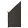 vidaXL fekete WPC ker&iacute;t&eacute;spanel 95 x (105-180) cm