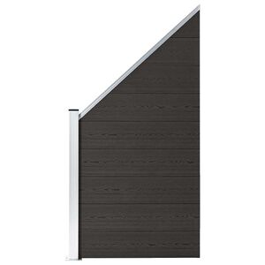 vidaXL fekete WPC ker&iacute;t&eacute;spanel 95 x (105-180) cm