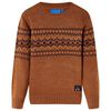 vidaXL Gyerek pul&oacute;ver k&ouml;t&ouml;tt Cognac 92