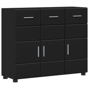 vidaXL Sz&eacute;f polcokkal FLORIN Fekete 88,5 x 30,5 x 73 cm Faanyag