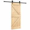 vidaXL Cs&uacute;sz&oacute; ajt&oacute; Term&eacute;szetes &eacute;s Fekete 85 x 210 cm Szil&aacute;rd Fenyőfa